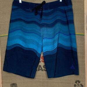 Prana Multitone Blue Board Shorts